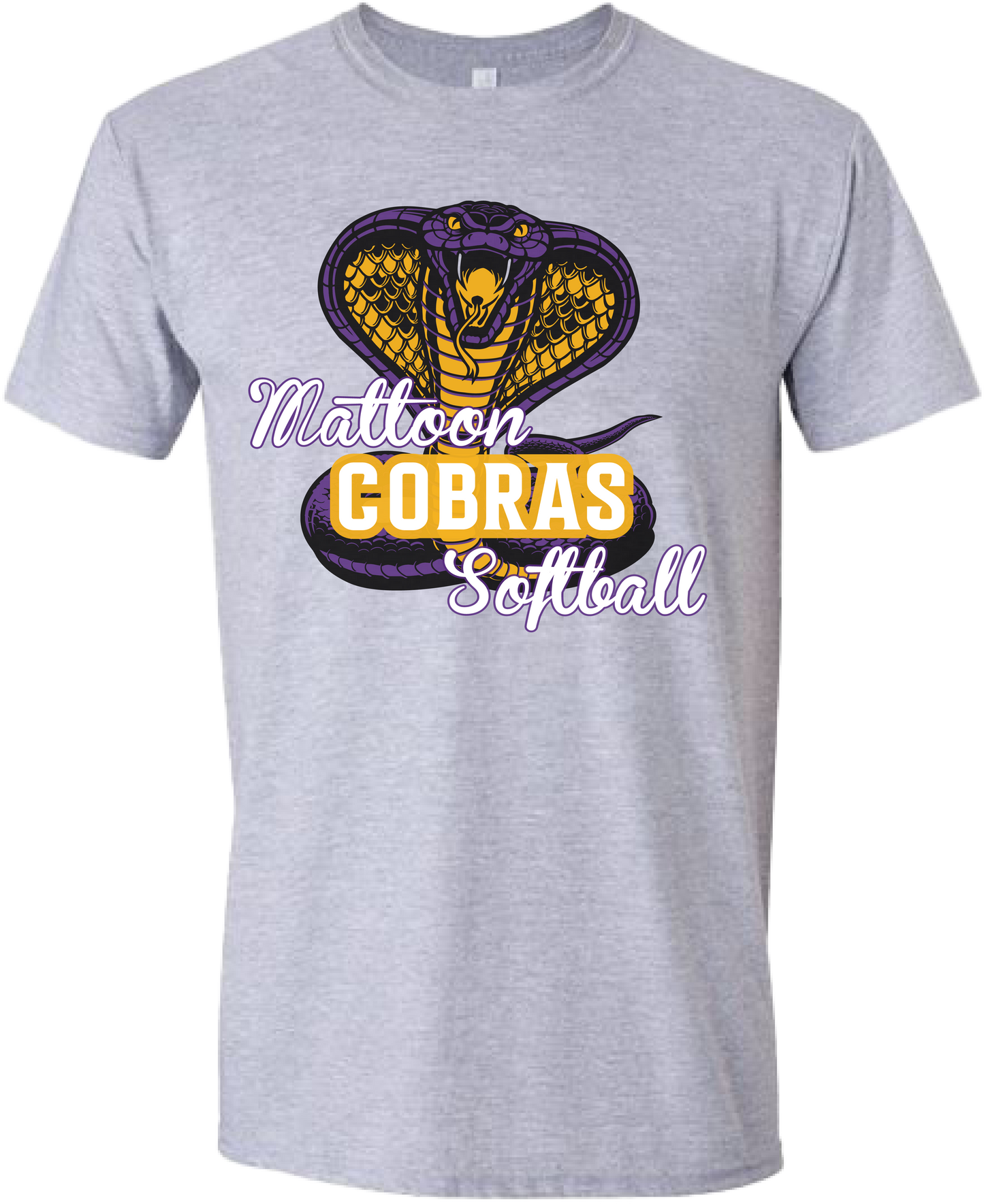 Big Cobra GRAY Softball Tshirt