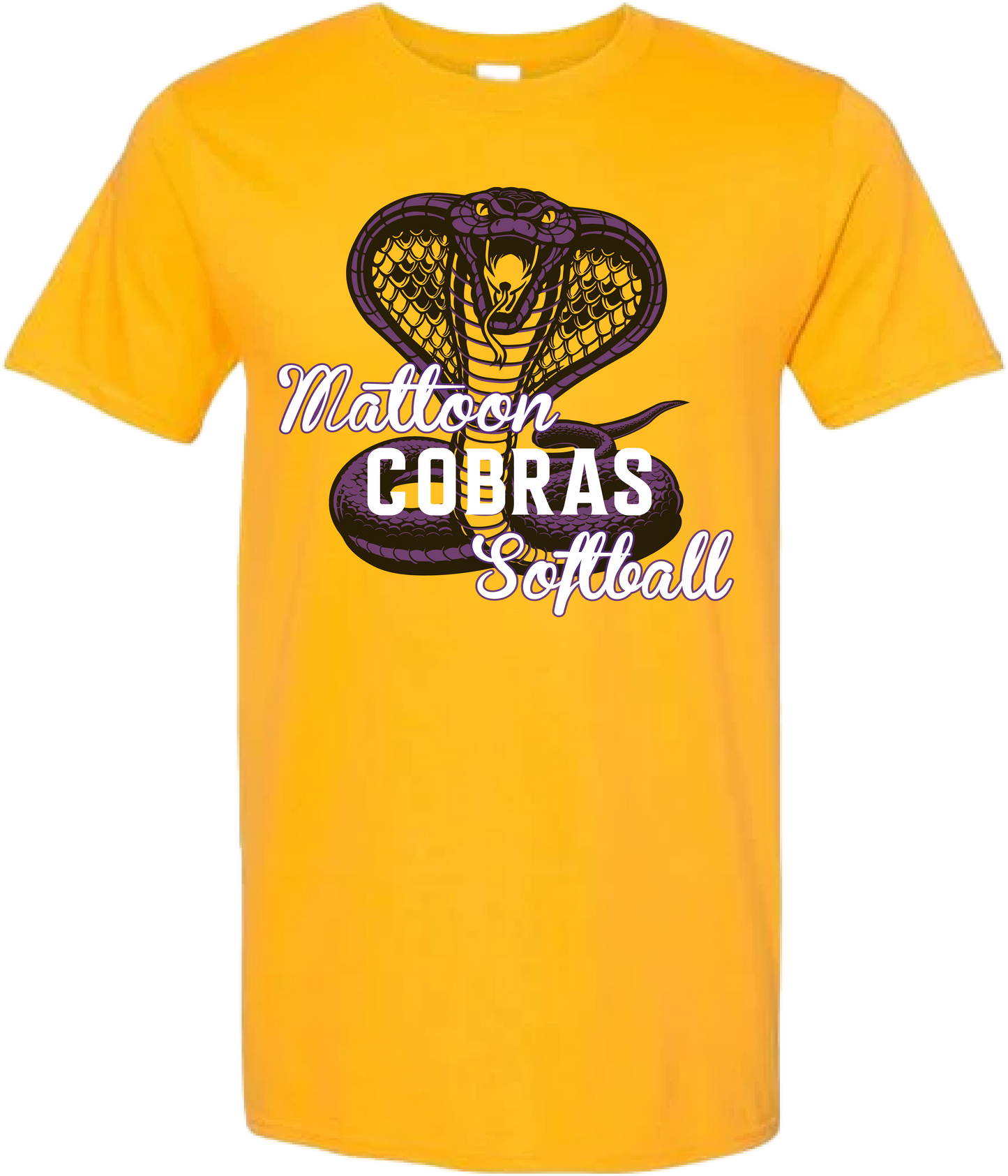 Big Cobra Yellow Softball Tshirt