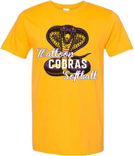 Big Cobra Yellow Softball Tshirt